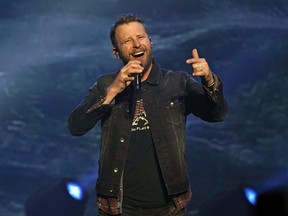 American country music singer and songwriter Dierks Bentley performs in concert at Rogers Place in Edmonton on Thursday  January 24, 2019. (PHOTO BY LARRY WONG/POSTMEDIA)