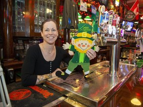 Joe Kool's general manager Christine Wolff is looking forward to a busy St. Patrick's Day on Thursday. Police are also expecting to be busy during the first full-scale celebrations in three years. (Derek Ruttan/The London Free Press)