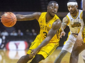 London Lightning guard Chris Jones has been suspended for the rest of the 2022-23 National Basketball League of Canada season for an altercation with an opposing coach following the team’s season-opener last week. Mike Hensen/The London Free Press/Postmedia Network