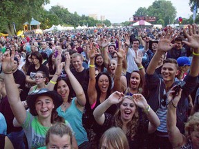 The Rock The Park crowd in London shows its enthusiasm on July 14, 2015. The company that organizes the festival is asking city council for permission to add an extra night of performers this year. (Derek Ruttan/The London Free Press)