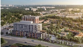 Horizen Development plans to build an eight-storey apartment building at 520 Sarnia Rd. (rendering)