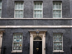 A general view of 10 Downing Street in London, Britain, April 12, 2022. REUTERS/Henry Nicholls