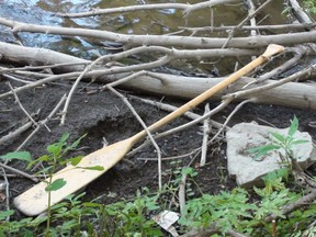 Trash photos from the south branch of the Thames River. File photo