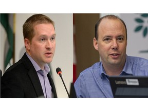Councillors Josh Morgan, left, and Stephen Turner (Free Press file photos)