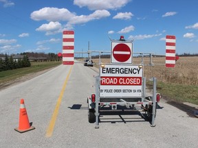 Marthaville Road, from Lasalle to Churchill lines, just outside of Perolia was closed on April 14, 2022 for a death investigation, Lambton OPP said. Police later ruled the death as a homicide.