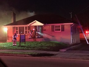 London firefighters were called around 5:30 a.m. on Tuesday May 3, 2022 to 616 Tennent Ave. for a structure fire. Nobody was injured. (London fire department photo)