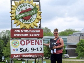 A mother to four young kids, including a six-week-old baby, Amy Watt is the founder and lead organizer of Komoka Community Market, one of the largest farmers' markets in London and Middlesex County. The outdoor market is open from 9 a.m. to noon on Saturdays. (Calvi Leon/The London Free Press)