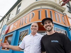 Rob Noel, who opened the original Prince Albert's Diner, is back in the same location with a new partner, Ian Prangley, and a new name, Neptune. They were photographed on Friday, May 27, 2022. 
(Mike Hensen/The London Free Press)