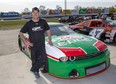 Driver DJ Kennington at Delaware Speedway in Delaware. (Derek Ruttan/The London Free Press)