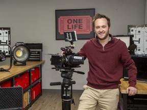 Derek Lamoureux has opened Set Ready, a film equipment rental business on Bessemer Road, to supply what he anticipates will be a growing demand for film production gear in London. (Derek Ruttan/The London Free Press)