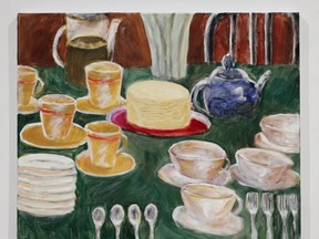 Vancouver artist Gathie Falk's Cake and Tea is part of a new exhibition of her work on at Michael Gibson Gallery until June 25.