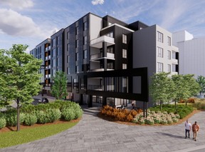 Sifton Properties plans to begin construction next month of Spektra, a six-storey apartment building shown in this rendering, at its West 5 development. (Supplied photo)