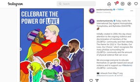 This Western University poster, created to support the fight against homophobia, has sparked a backlash from the local Muslim community for including a depiction of two women in hijabs kissing.