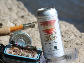 London Brewing and the Thames River Anglers Association hope to reel in lager lovers with Last Cast, a specially packaged Italian pilsner. (Dale Carruthers/The London Free Press)