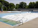 The City of London's Thames pool won't open this summer after a broken pipe caused damage that threatens the pool's floor, city staff say.  The pool and water play area drew some 25,000 to 30,000 users a summer before the pandemic.  (Mike Hensen/The London Free Press)