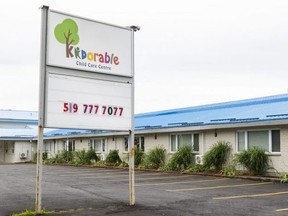 Kidorable Child care centre at 1697 Trafalgar St. in London. 
Photograph taken on Monday June 20, 2022. (Mike Hensen/The London Free Press)