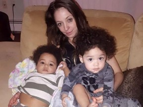 Sarah Marie Thwaites, the mother of young twins, Felix and Farrah, died on March 14, 2020, following what Sarnia police said was a “vicious” assault.(Handout)
