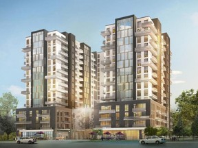 Copia Developments is proposing a three-tower apartment complex in northeast London, on Highbury Avenue south of Kilally Road. An artist rendering shows the proposed development at 1470-1474 Highbury Ave. N.