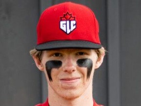 Dylan O’Rae of Sarnia was the first Canadian selected in the 2022 MLB draft Monday, Great Lakes Canadians photo