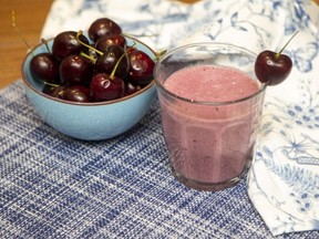 Now is an ideal time to stock up on fresh fruits and freeze some for smoothies, such as this cherry smoothie. Photo taken at Jill's Table on June 29, 2022. Derek Ruttan/The London Free Press