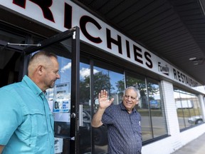 The new owner of Richies Family Restaurant, Robert Magy, is taking over from longtime owner Gus Economopoulos, who is bidding farewell to the north London institution. Photo taken on Thursday July 14, 2022. (Mike Hensen/The London Free Press)