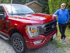 Paul Stubbens went through an ordeal getting back his 2021 Ford F-150 pickup after it was stolen from his home in Thorndale on July 12. Photograph taken Monday, July 18, 2021. 
Mike Hensen/The London Free Press