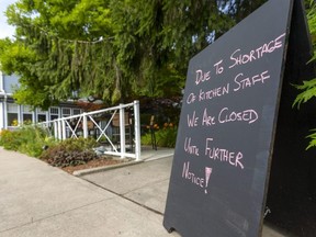 The Kettle Creek Inn in Port Stanley has temporarily closed its restaurant because of a shortage of kitchen staff. The inn is still open, but guests have to go elsewhere to dine. Photograph taken on Wednesday, July 20, 2022. Mike Hensen/The London Free Press