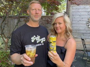 Triple Bogey owners Geoff and Megan Tait have added a new option to satisfy thirsts on the links or on the patio, a half-and-half hard lemonade and iced tea brewed in London. (Triple Bogey photo)