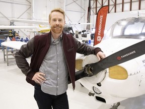 The Amazing Race Canada host Jon Montgomery was at Fanshawe College's Aviation Centre last April to film an episode that will be aired Tuesday at 9 p.m. on CTV.