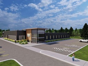 Zorra Township's new municipal office, shown in this rendering, will by heated by renewable energy and include a child-care centre with 88 spaces.