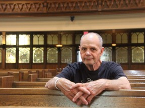 David Knoppert is a member of First-St. Andrews United Church in London that is trying to raise $100,000 to sponsor an Afghan family that has been stranded in Pakistan for months. (JONATHAN JUHA/The London Free Press)