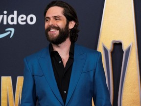 Thomas Rhett attends the 57th Annual Academy of Country Music Awards in Las Vegas, Nevada on March 7, 2022.