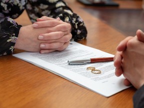The marriage contract for married couples, and the cohabitation agreement for common-law couples, should clearly indicate the assets and debts each person is bringing into the union. Getty