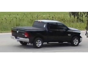 London police have released this image of a pickup truck as they investigate a hit-and-run crash that left two cyclists injured.