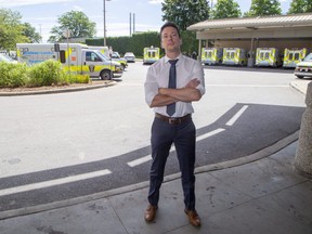 Jason Schinbein is president of OPSEU Local 147, which represents paramedics. (Derek Ruttan/The London Free Press)