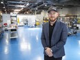 Nick Spina, chief executive of Ethey, which operates LiveFitFoods, discusses the acquisition of six related businesses and office space downtown from their production facility in London, Ont. on Friday, Aug. 12, 2022. (Derek Ruttan/The London Free Press)