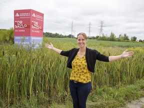 Ward 12 Coun. Elizabeth Peloza is happy the city has purchased property on Dingman Drive to build a new city park in anticipation of growth in the south end. (Derek Ruttan/The London Free Press)