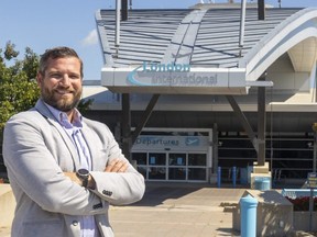 Scott McFadzean is president and chief executive of the London International Airport. Photo taken Wednesday, Aug. 31, 2022. (Mike Hensen/The London Free Press)