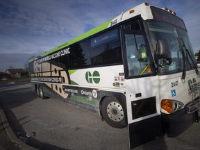 The provincial GO-VAXX Bus is making a stop at London's Northland Mall on Monday. (Postmedia Network file photo)