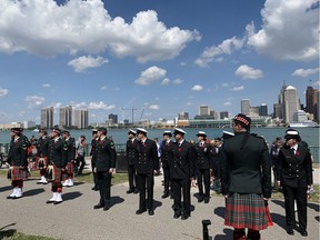 A parade was among the events Friday, Aug. 19, 2022, on Windsor's riverfront as part of a national ceremony honouring those who fought and sacrificed during the Dieppe Raid on Aug. 19, 1942.