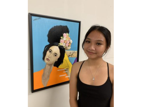 Seventeen-year-old London high school student Lara Denise Almagro won the inaugural $100,000 People’s Choice award at last year's Art Comp organized by 100 Kellogg Lane for her piece titled Bittersweet. The competition, on again from May 28 through to Sept. 3 at 100 Kellogg Lane, drew more than 900 entries from around the world and was open to amateur and professional artists. (Joe Belanger/The London Free Press)