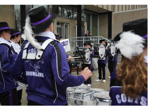 A Southwestern Ontario drumline troupe is shown performing in this Postmedia file photo