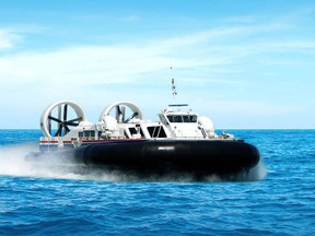 Concept. North America’s first-ever rapid transit hovercraft set to launch in summer 2023 will connect Toronto and the Niagara Region in 30 mins.