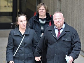 Scott MacDonald, 48, a former Middlesex-London paramedic who has been convicted of four counts of voyeurism involving four victims, leaves the London courthouse on Friday Oct. 28, 2022. On Tuesday, Nov. 15, 2022 MacDonald was handed a 14-month conditional sentence. (DALE CARRUTHERS/The London Free Press)
