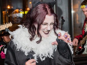 A woman is decked out for Hallowen at a Toronto-area party in this Postmedia file photo