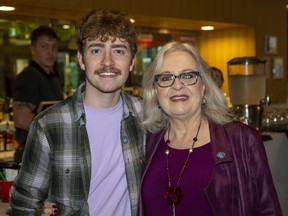 The Forest City Film Festival held its opening night gala at The Chef's Table in London on Saturday October 15, 2022. In attendance were L to R Connor Kalopsis, star of the film "The Prank," and his mom Nancy Branscombe.  Derek Ruttan/The London Free Press/Postmedia Network