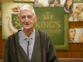 Ron Robert, 84, is graduating from King's University College on Wednesday after earning a bachelor of arts degree. Robert enrolled at King's in 2018 after he was diagnosed with Alzheimer's. Photo shot on Tuesday, Oct. 18, 2022. Derek Ruttan/The London Free Press