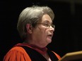 Marion Boyd, a former London MPP and attorney general of Ontario, gives the keynote address after receiving an honorary degree of Doctor of Laws from the Law Society of Upper Canada at the call to the bar ceremony at the London Convention Centre on June 14, 2011.