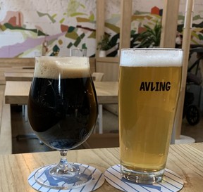 Oresund, a classic rich porter perfect for cold days, and Fallow Year Ontario Lager are popular choices at Avling Brewery. (Barbara Taylor/The London Free Press)