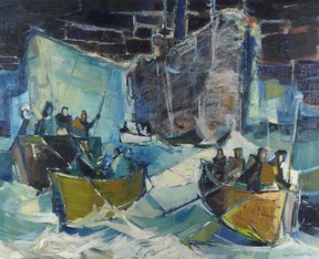 Untitled: Whaleboats by David Blackwood